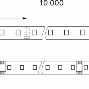 Лента светодиодная SPI ("Бегущий огонь") - 12W/m, 24V, 8мм, 2835, 126 д/м, IP20, холодный белый (6000K) - 10м, AKS - изображение 2