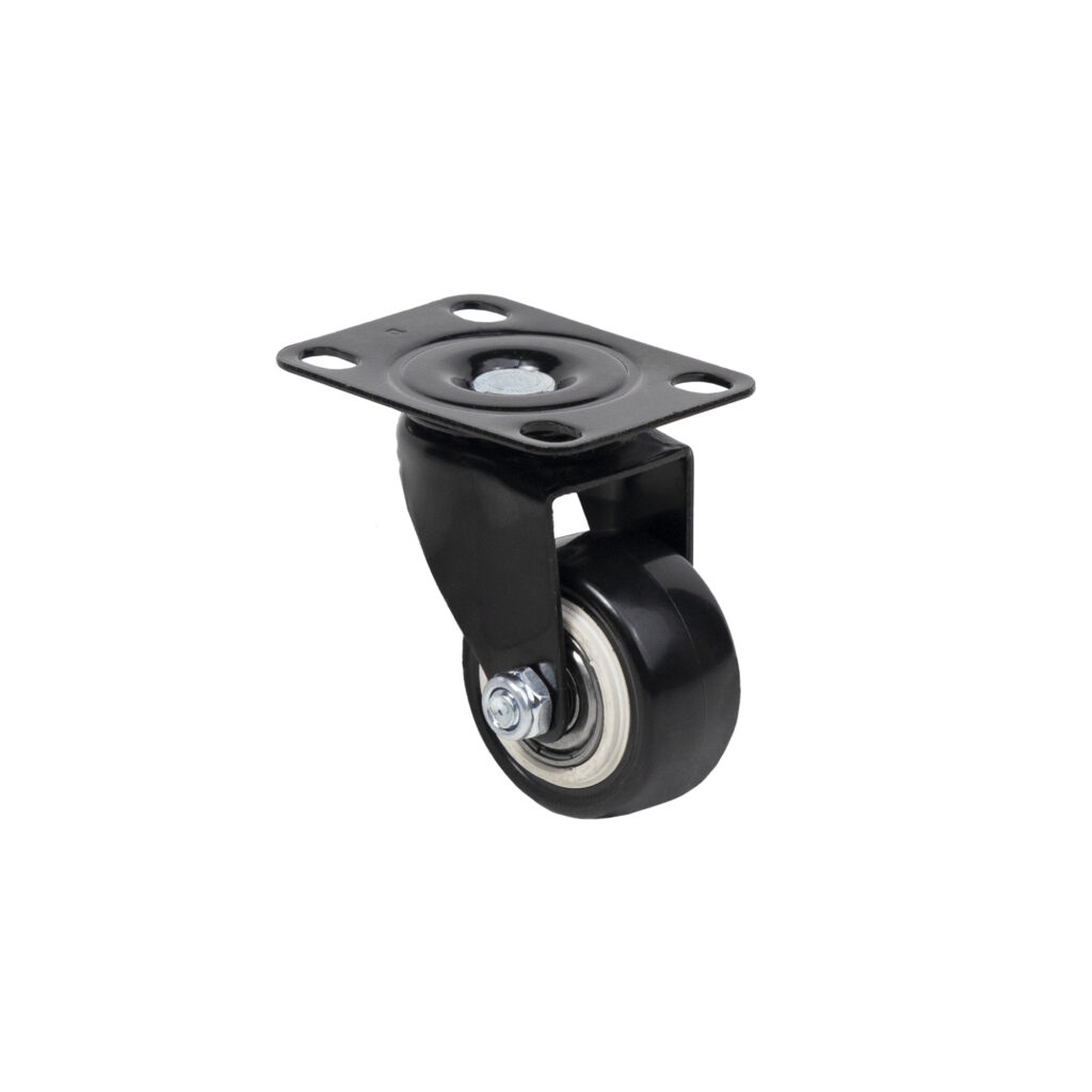 Furniture wheel DIAMOND d50 h72 with platform, black AKS