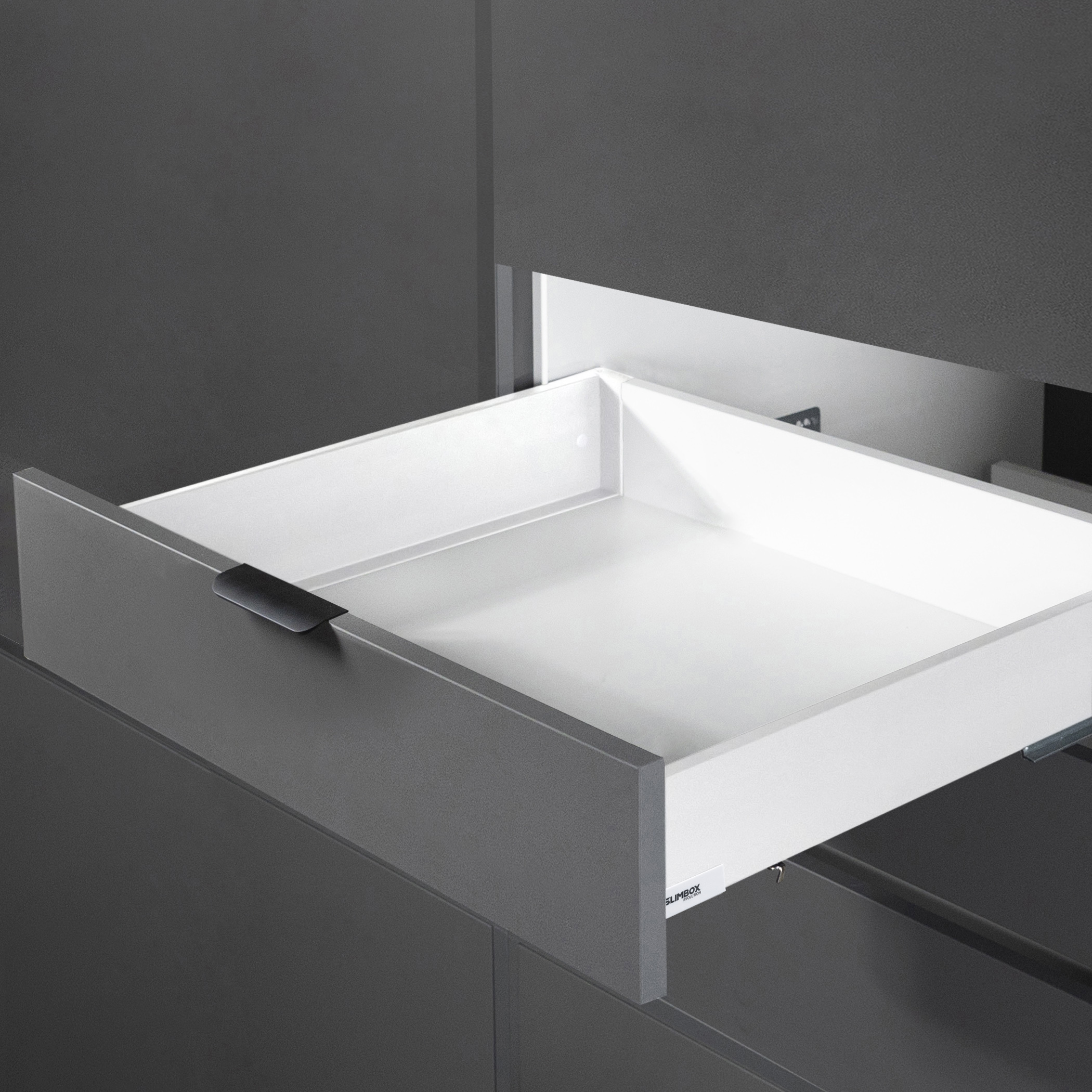 Система ящиков Slimbox Evolution L-450 H=84 белый SOFT CLOSE ДСП16мм - изображение 6