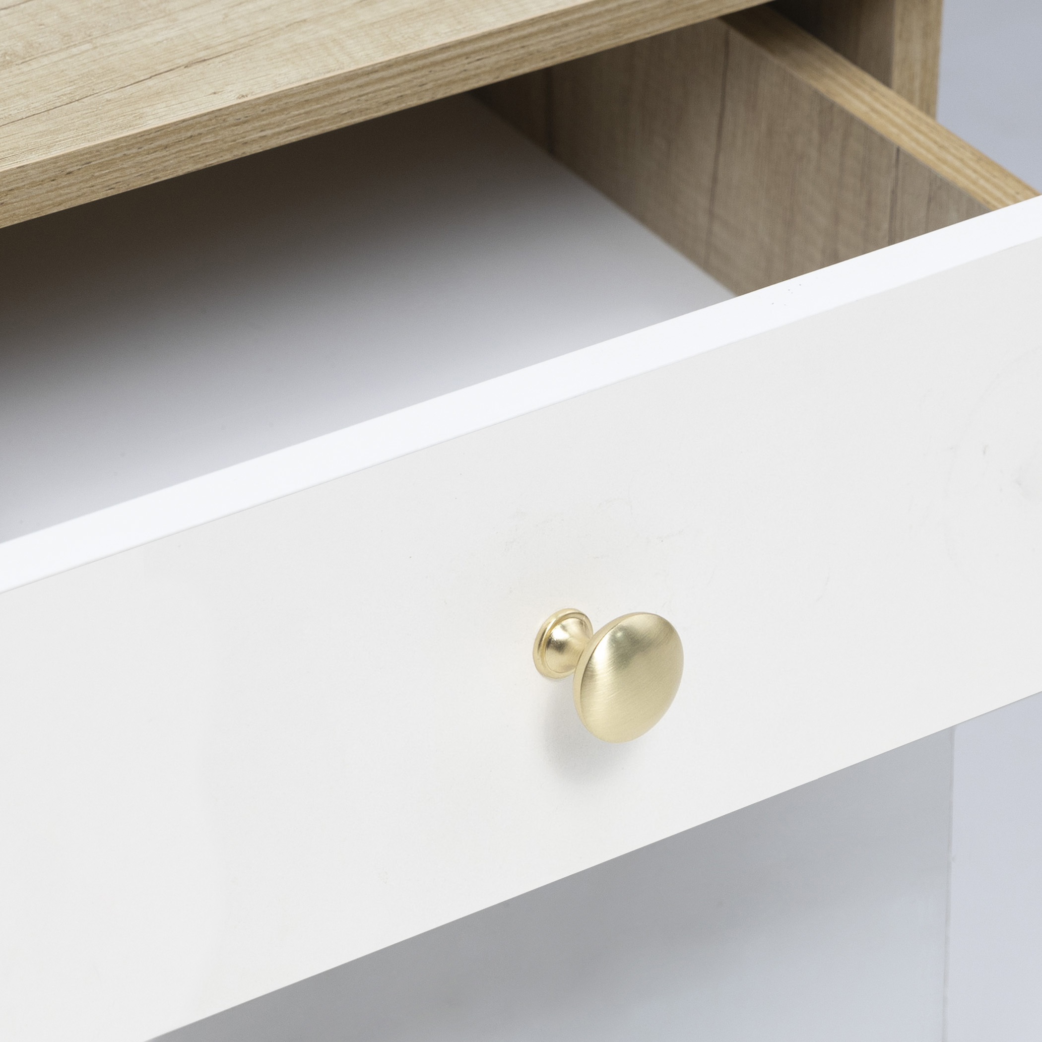 Furniture handle met button TERNI brushed gold AKS - Image 4