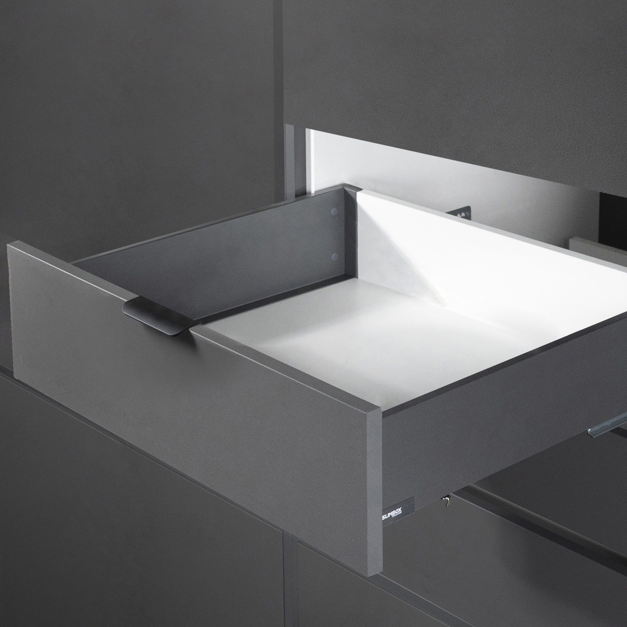 Система ящиков Slimbox Evolution L-450 H=116 графит SOFT CLOSE ДСП16мм - изображение 6