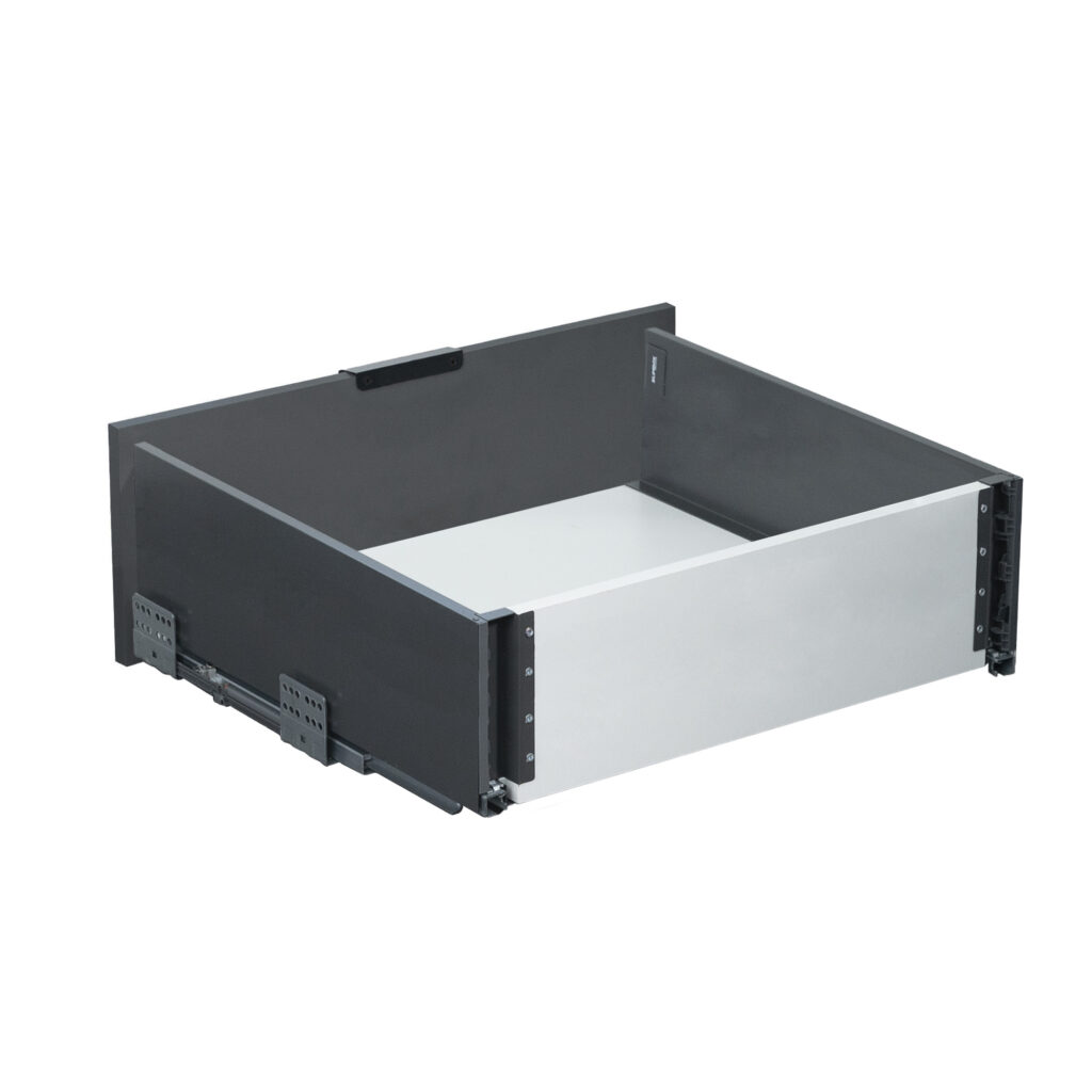 უჯრების  სისტემა Slimbox Evolution L-500 H=167 გრაფიტი SOFT CLOSE ხბფ16მმ.