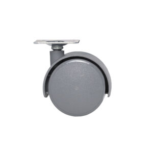 Furniture wheel plast. d50 with platform, gray AKS - Image 3