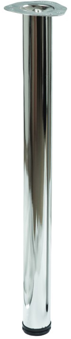 Furniture support round d60 h710, chrome, M12 screw, AKS