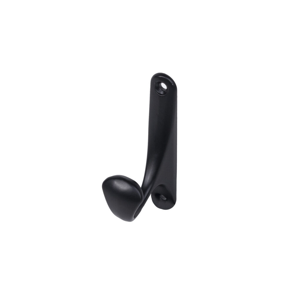 Furniture hook single-horn met. DELTA black AKS