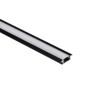 Aluminum mortise profile LIRA-1707 with screen, black, 3m, AKS - Image 1