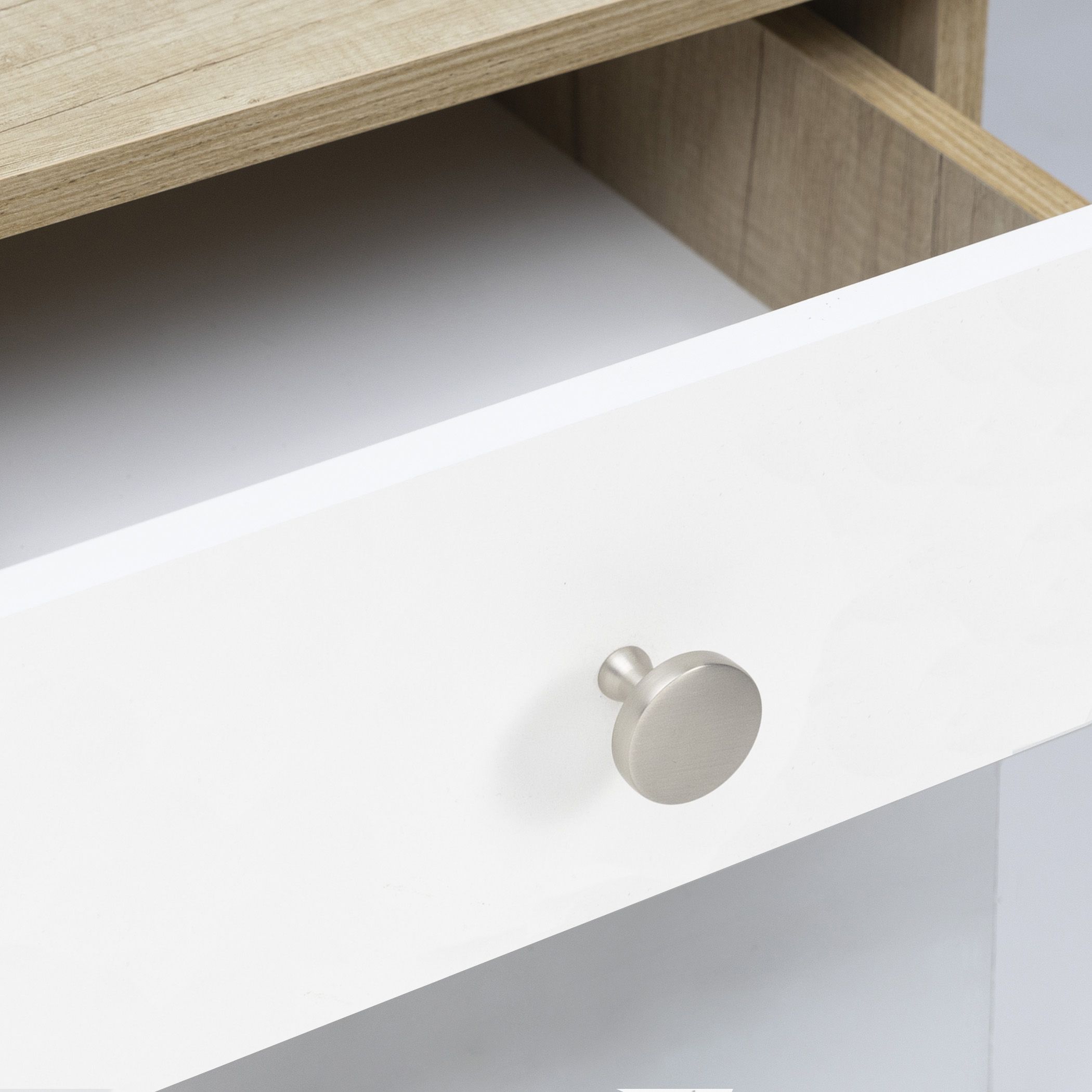 Furniture handle met button UNITY, brushed steel, AKS - Image 5