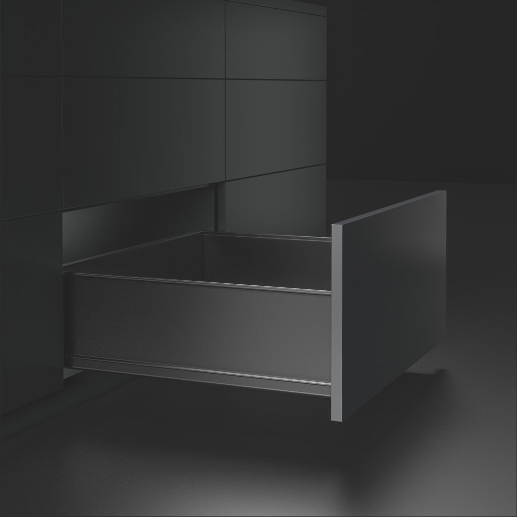 Set of ultra-thin sidewalls Qtype Evolution L-400 H=148 graphite chipboard16mm