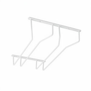 NORWIG double-row hanging glass holder, white AKS - Image 1