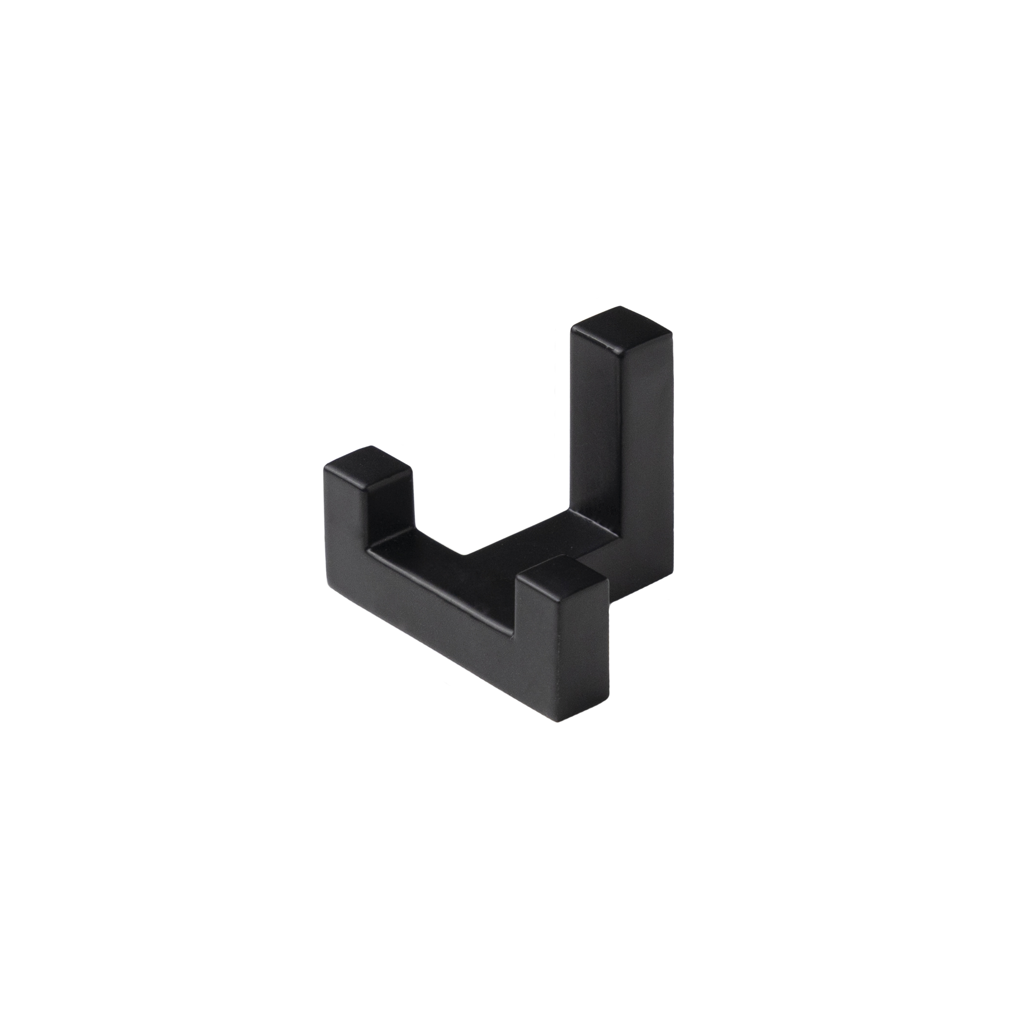 Furniture hook two-horn met. BENZ matt black AKS - Image 1