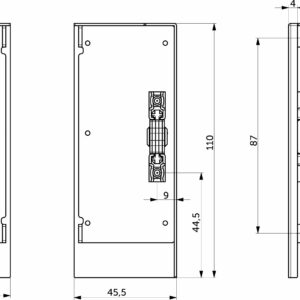 Держатель передней стенки внутреннего ящика H=84 Slimbox Evolution графит - изображение 2