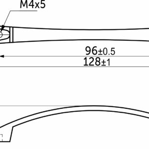 Furniture handle bracket met. UN90 96 mat. chrome, GRIDLI - Image 2