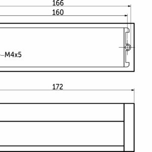 Furniture handle mortise aluminum WPY 326 160 aluminum AKS - Image 2
