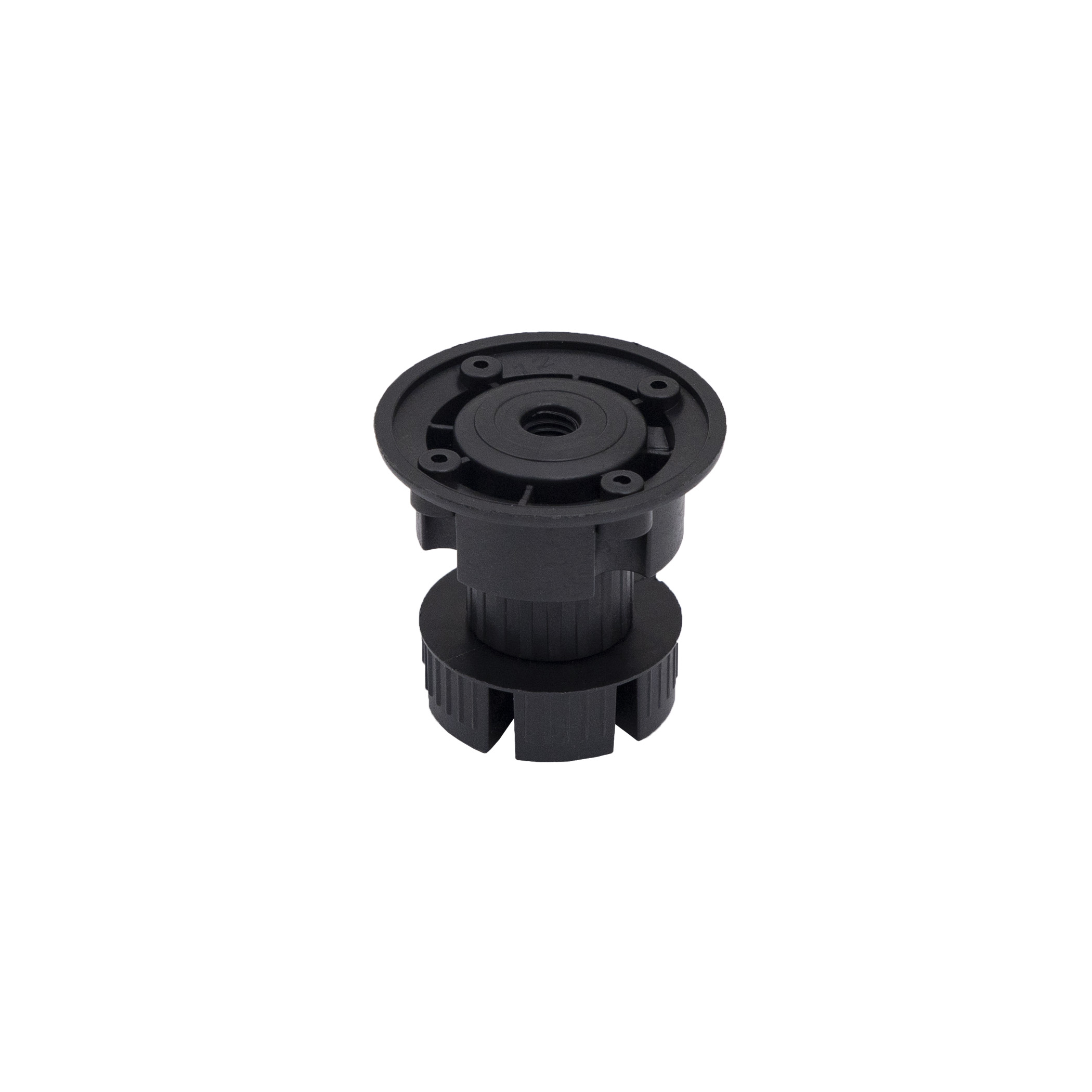 სამზარეულოს საყრდენი პლასტ h60 სამკომპონენტიანი, შავი AKS (1 შეფ. = 300 ცალი.) - Image 1