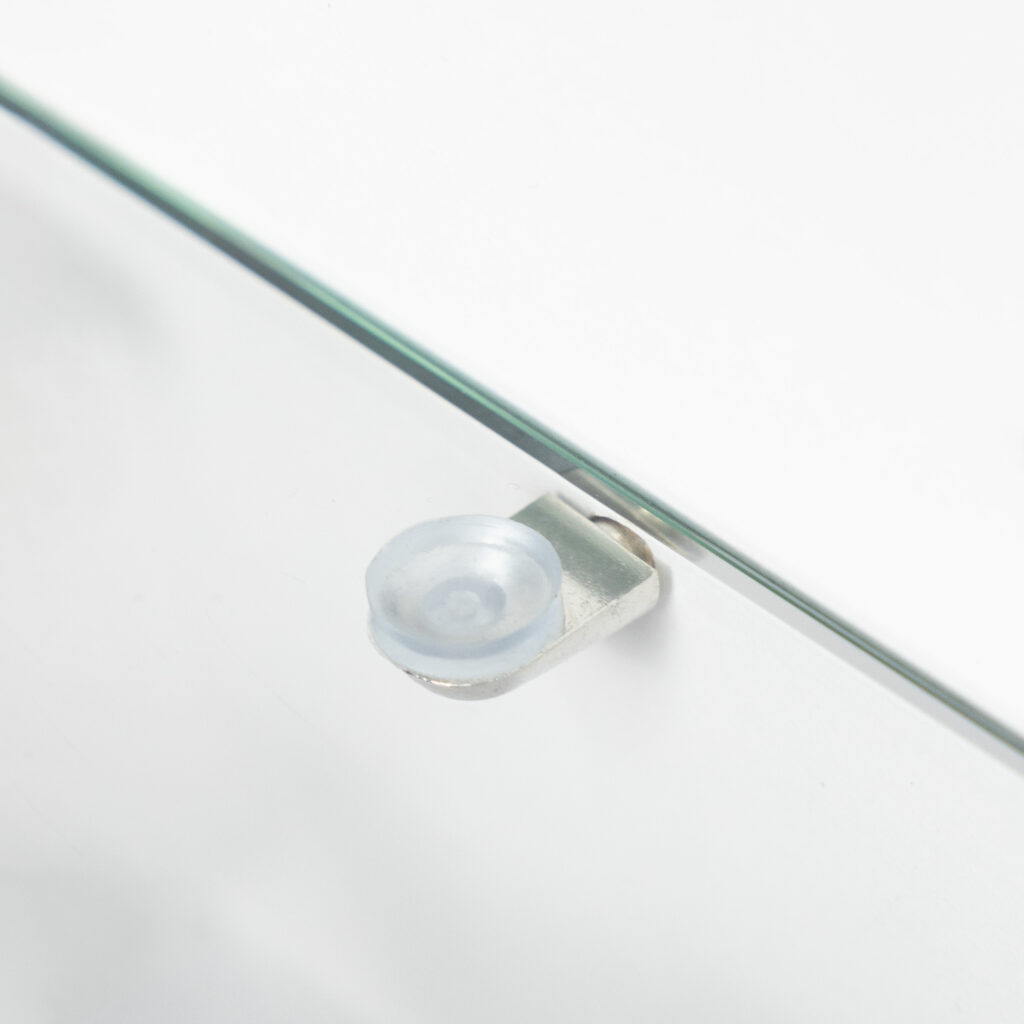 Shelf holder for glass met. L-003B chrome (1 pack = 1 thousand pieces) AKS
