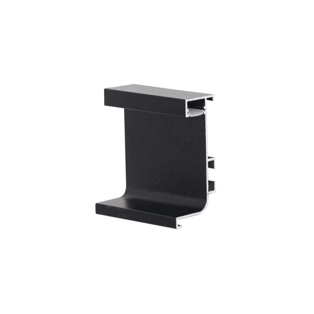 Aluminum profile GOLA L-shape, 5.5m, LED, black AKS