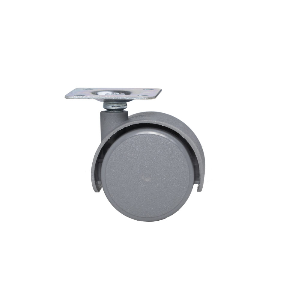 Furniture wheel plast. d40 with platform, gray AKS