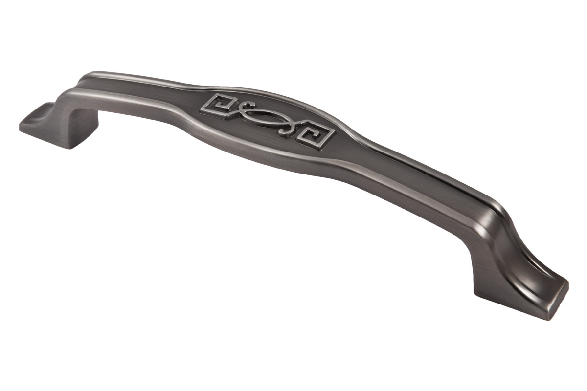 Furniture handle bracket met. PAOLA 128 brushed nickel, AKS - Image 1