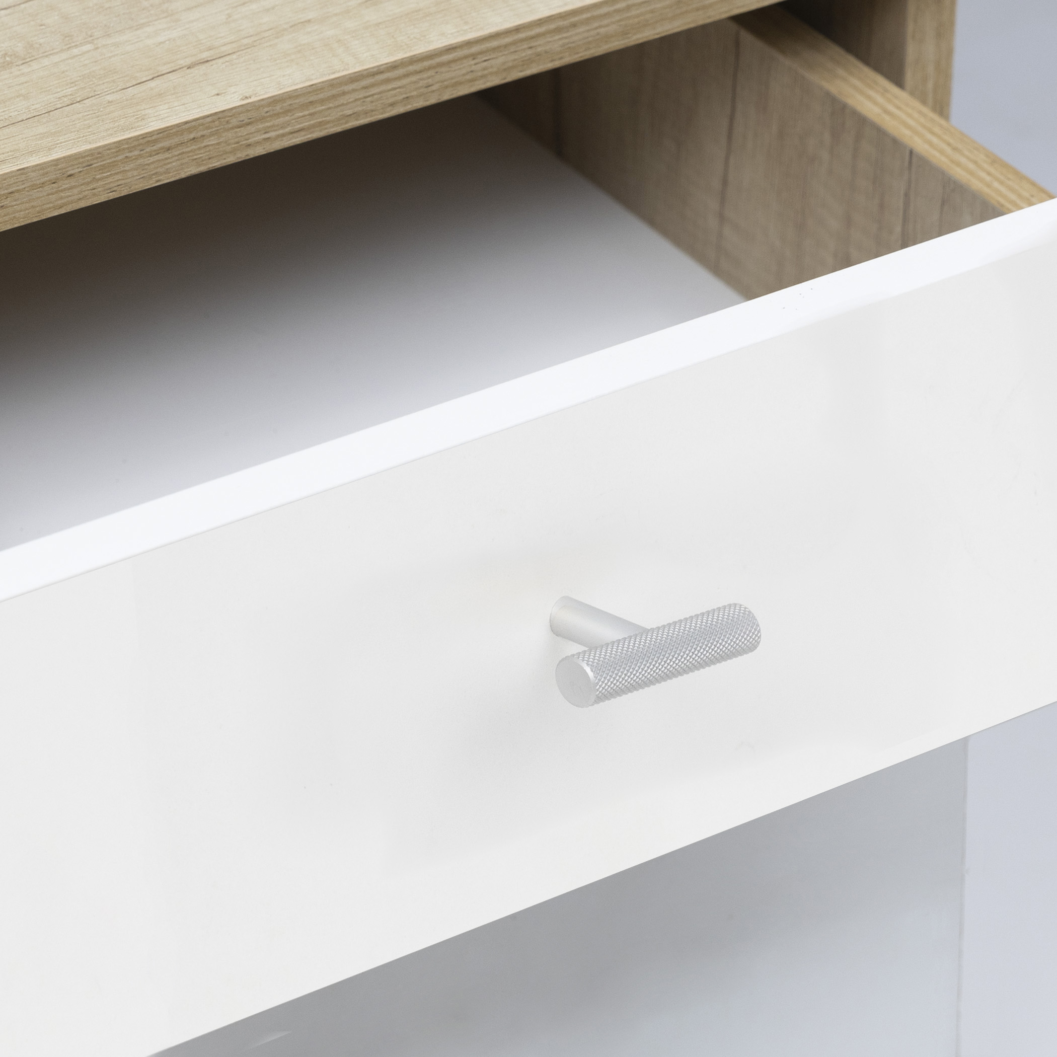 Furniture handle met button SNAKE brushed nickel, AKS - Image 5