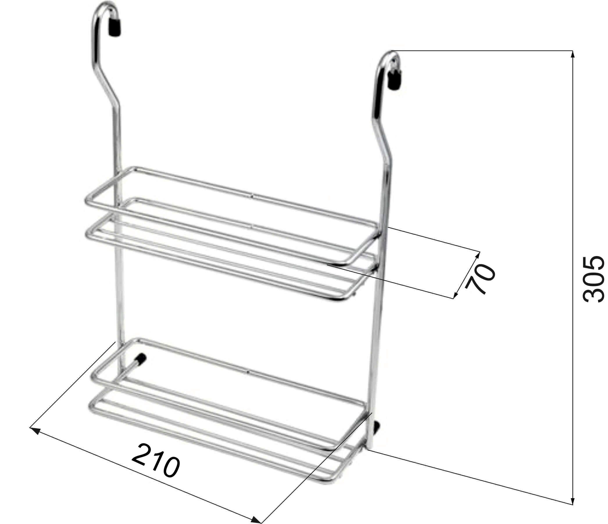 Basket for pipe d16 double small CWJ116B chrome AKS - Image 2