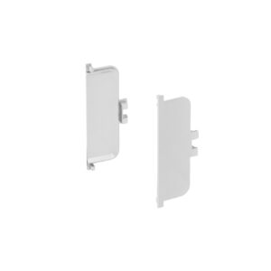 Set of metal plugs internal to Gola profile, C-shaped (left+right) silver AKS - Image 1