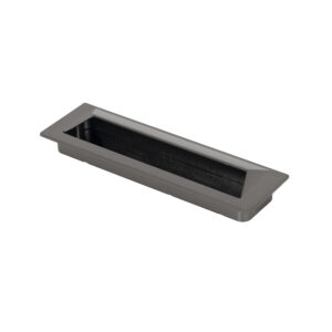 Furniture handle mortise met. TIARA 128 pearl black, AKS - Image 1