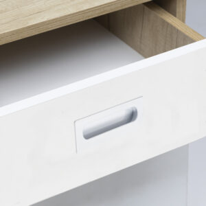 Furniture handle mortise met. ENTRO 128 white, AKS - Image 4