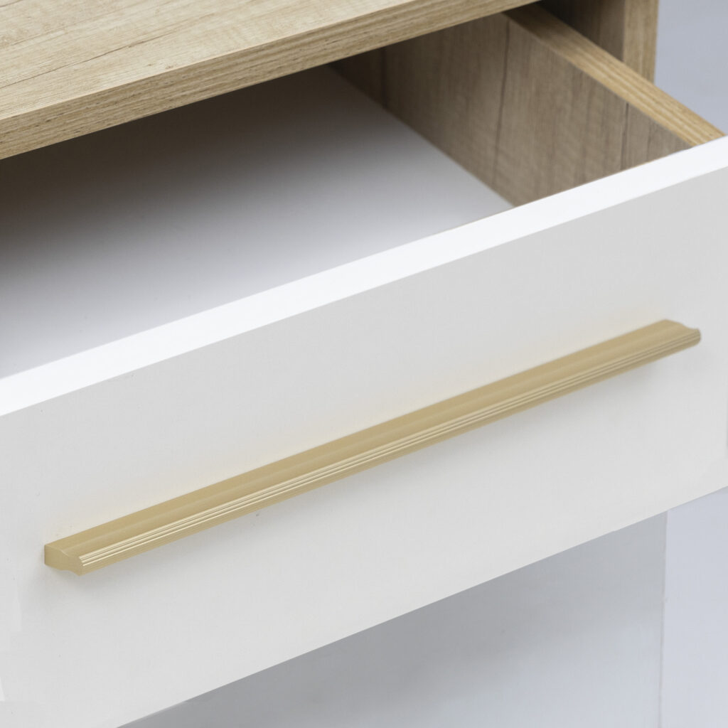 Furniture handle aluminum bracket ENIGMA 320 brushed gold, AKS