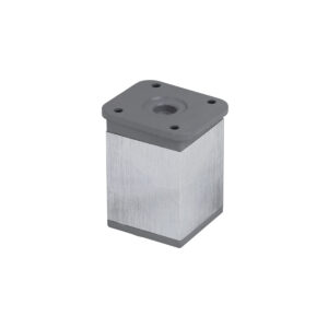 Furniture support aluminum DAKP-27 h60 with adjustable polished steel AKS - Image 1