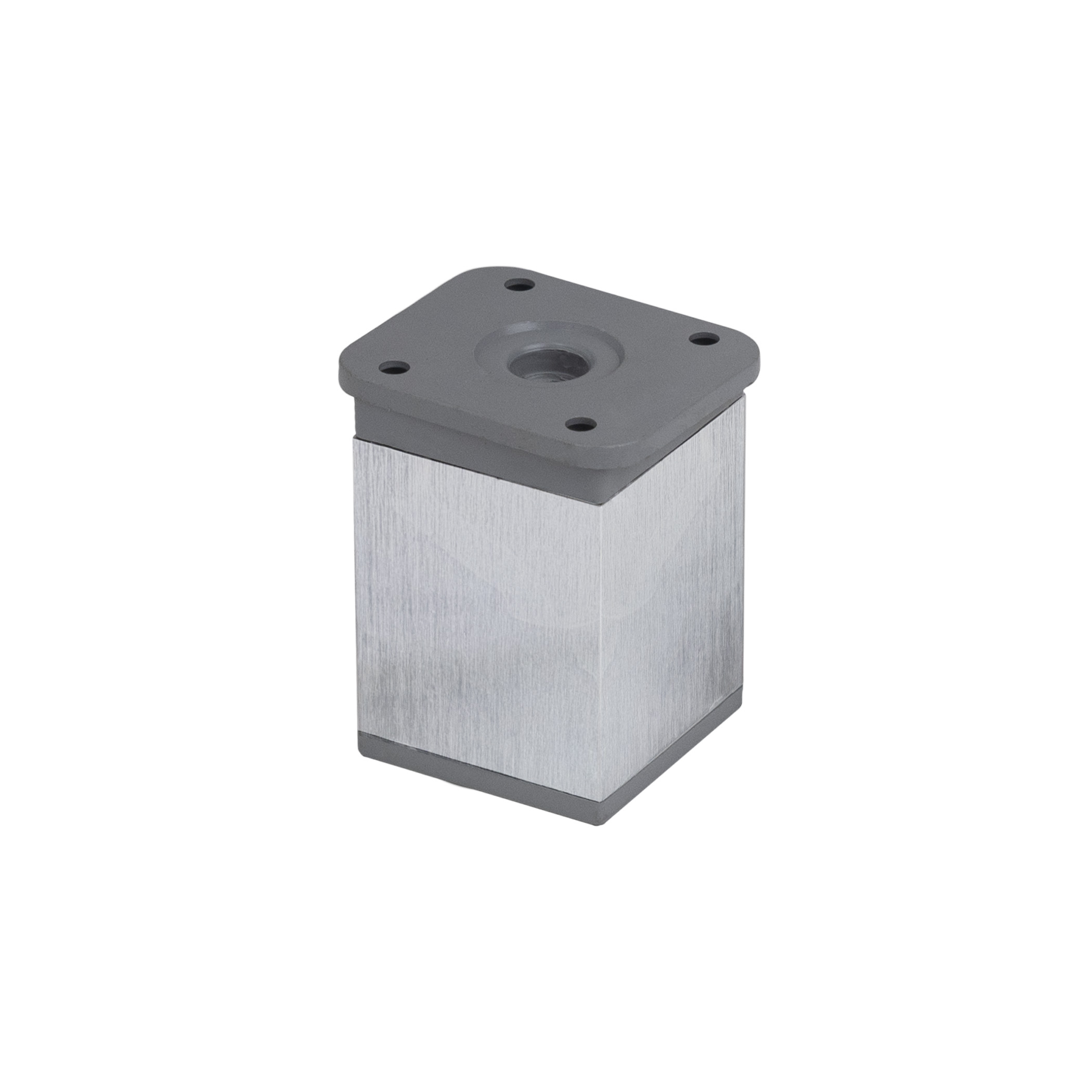 Furniture support aluminum DAKP-27 h60 with adjustable polished steel AKS - Image 1