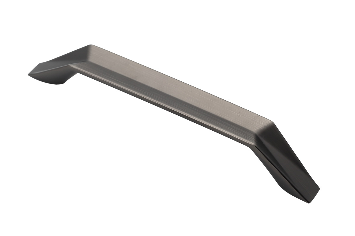 Furniture handle bracket met. PRIZMA 128 brushed dark nickel AKS - Image 1