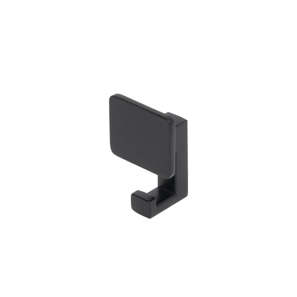 Furniture hook two-horn met. QUADRA black matte AKS