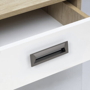 Furniture handle mortise met. TIARA 128 pearl black, AKS - Image 5