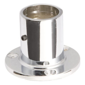 Pipe fastening (socket) d25 (510E) high, chrome AKS - Image 1