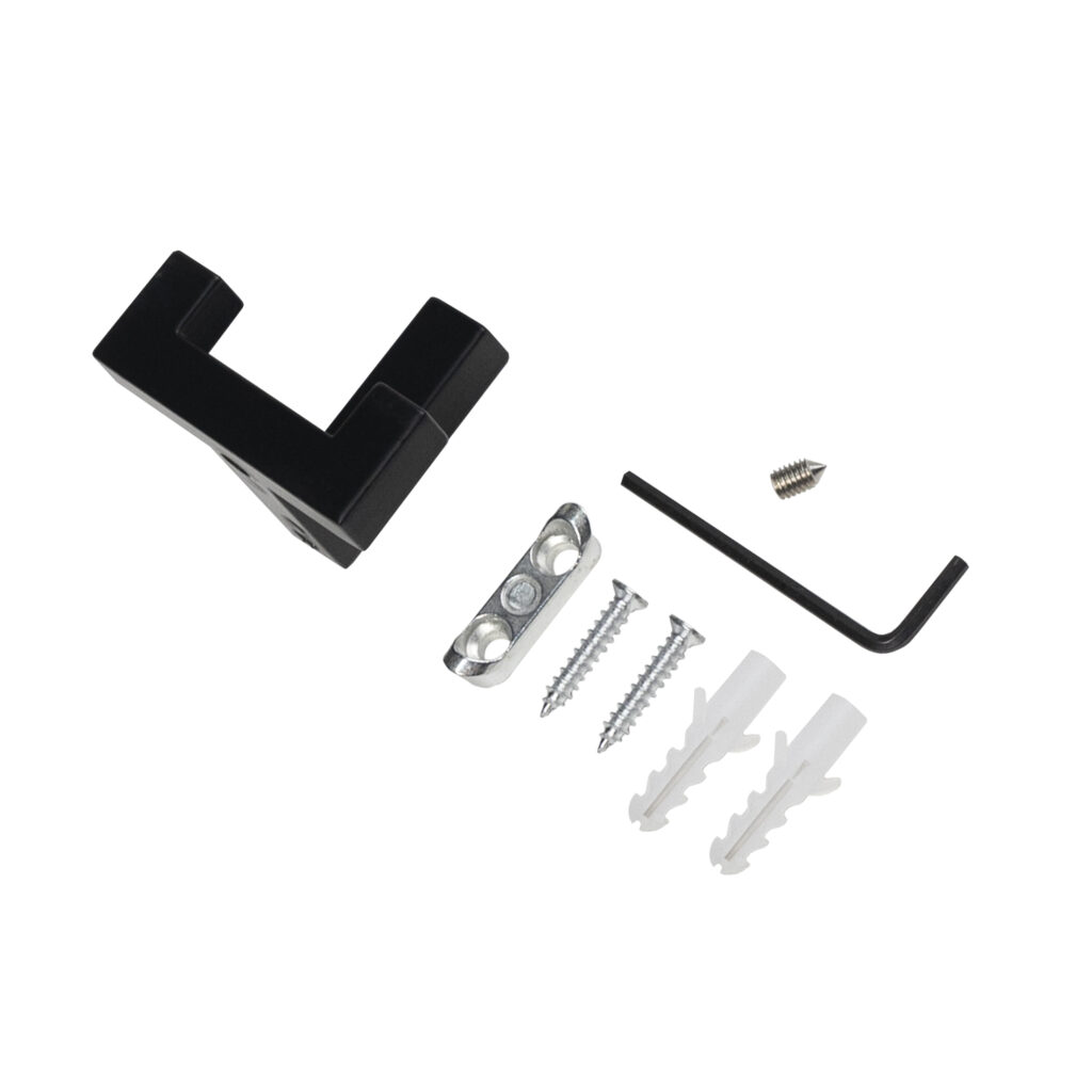 Furniture hook two-horn met. BENZ matt black AKS