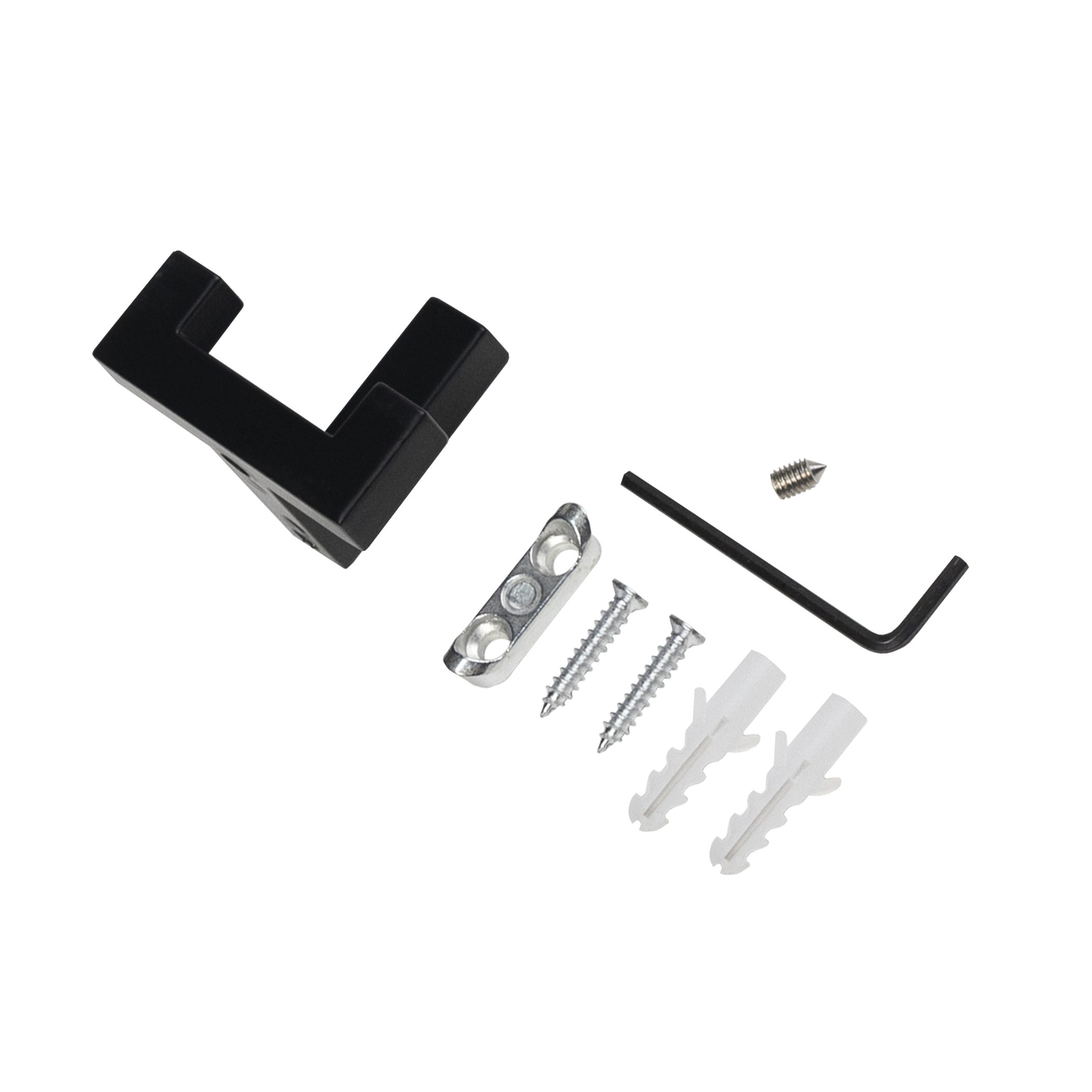 Furniture hook two-horn met. BENZ matt black AKS - Image 6