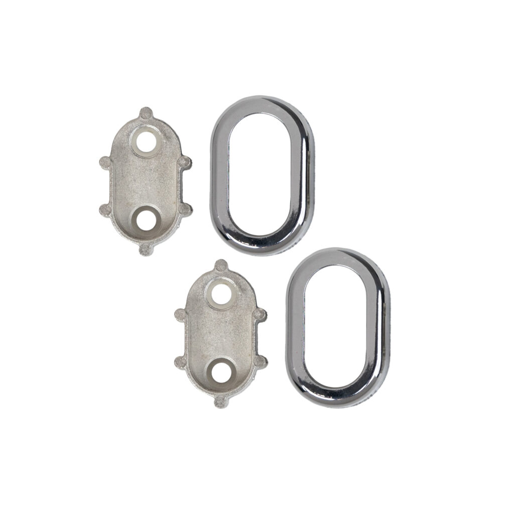 Holder (socket) for oval pipe 30*15, chrome AKS