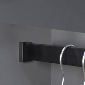 Rectangular wardrobe rod holder. FAME/3 end, black AKS - Image 4