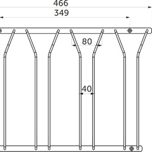 NORWIG four-row hanging glass holder, white AKS - Image 2