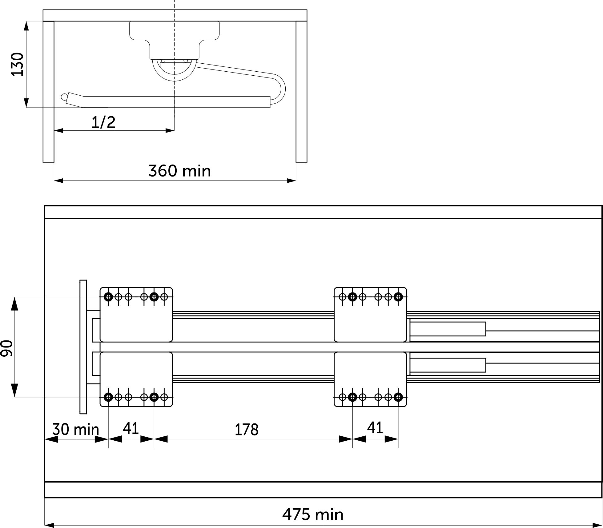 Pull-out trouser hanger BRUNO fastened top/right, graphite PRIME by AKS (left loading) - Image 2