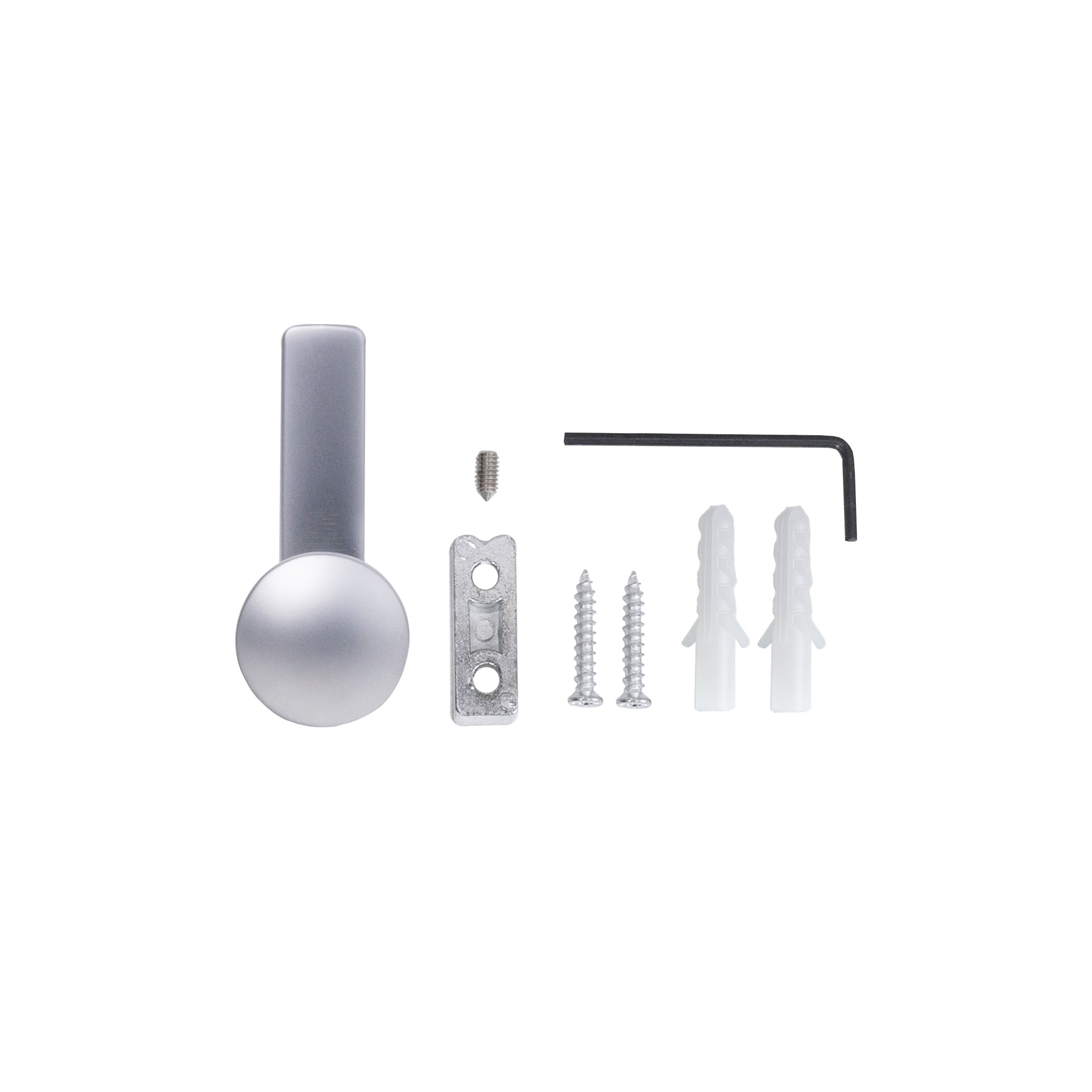 ავეჯის  კაუჭი. ერთ საკიდიანი ლითონის . KING ქრომი არა პრიალა AKS - Image 6