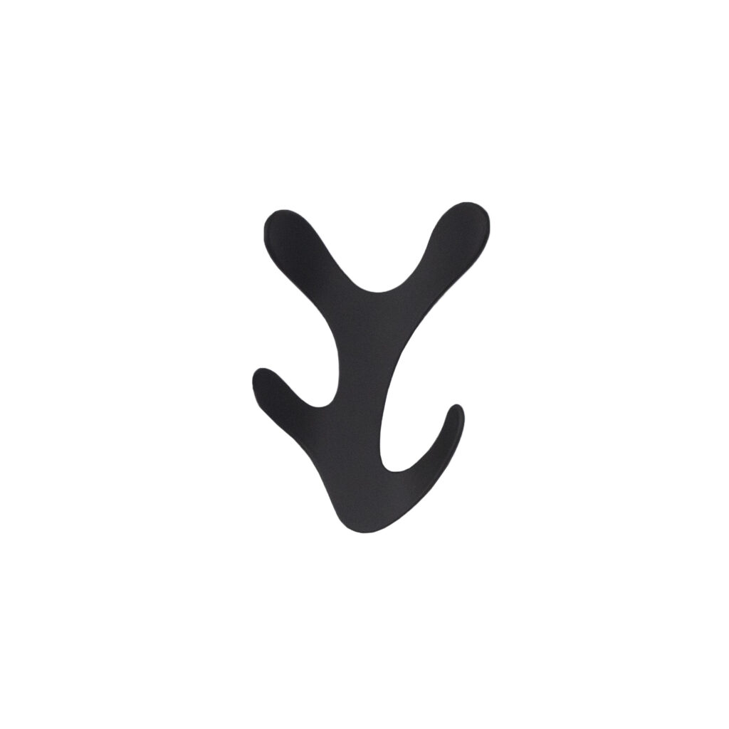 Furniture hook four-horn met. KORAL black matte AKS