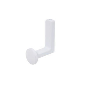 Furniture hook single-horn met. KING white matt AKS - Image 1