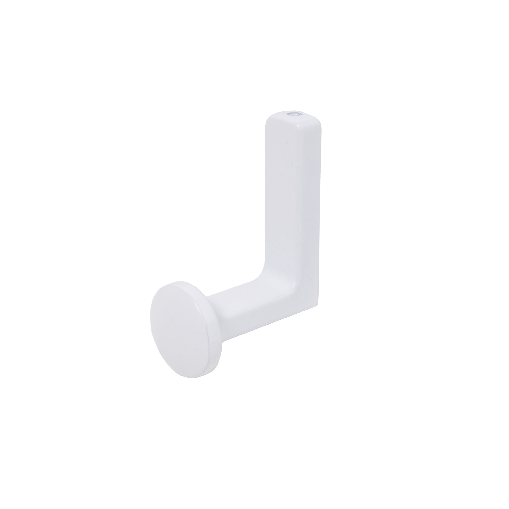 Furniture hook single-horn met. KING white matt AKS - Image 1