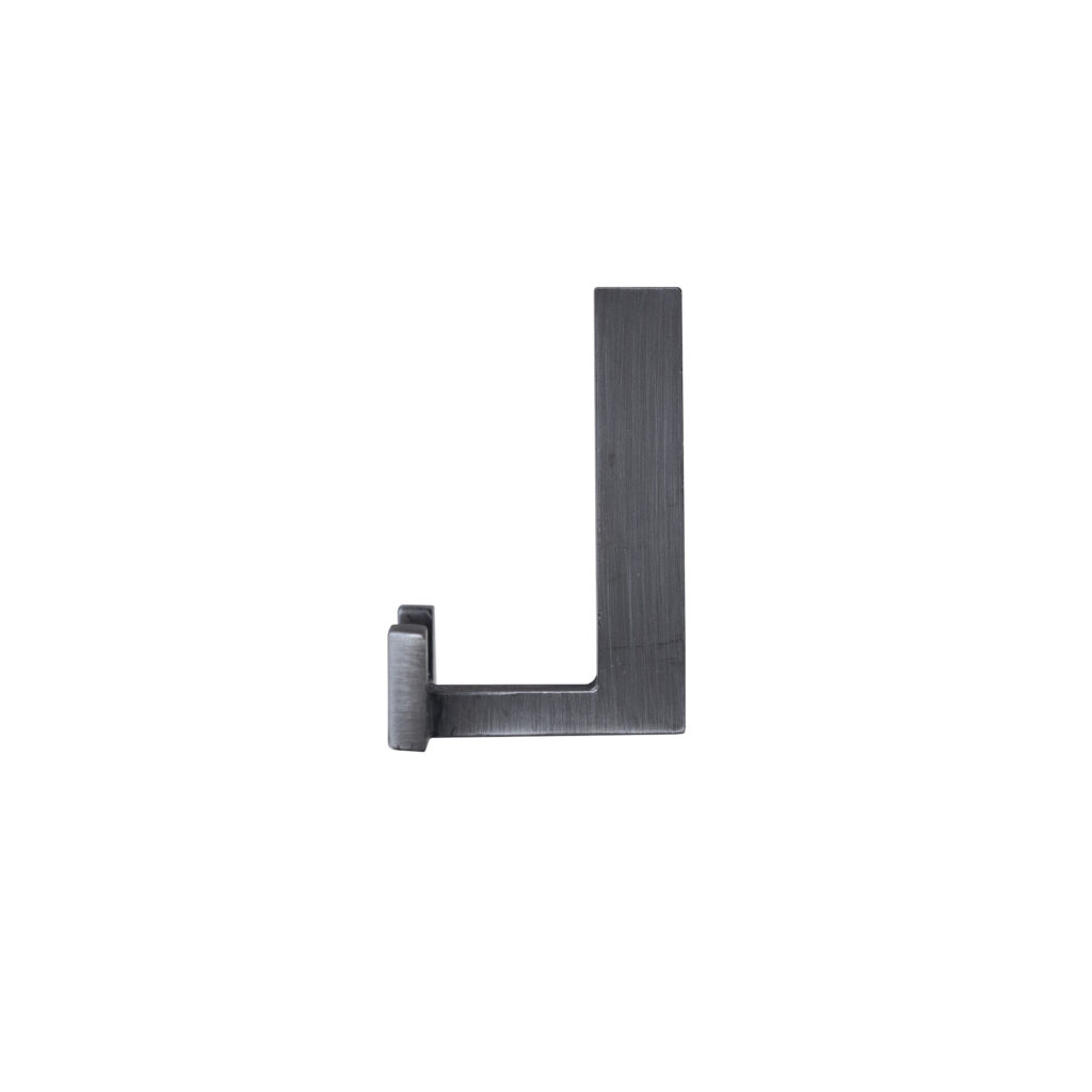 Furniture hook two-horn met. LEGGO brushed titanium AKS