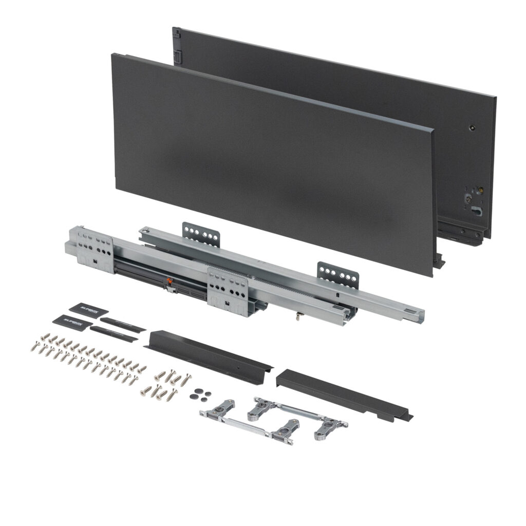 Система ящиков Slimbox Evolution L-450 H=199 графит SOFT CLOSE ДСП16мм