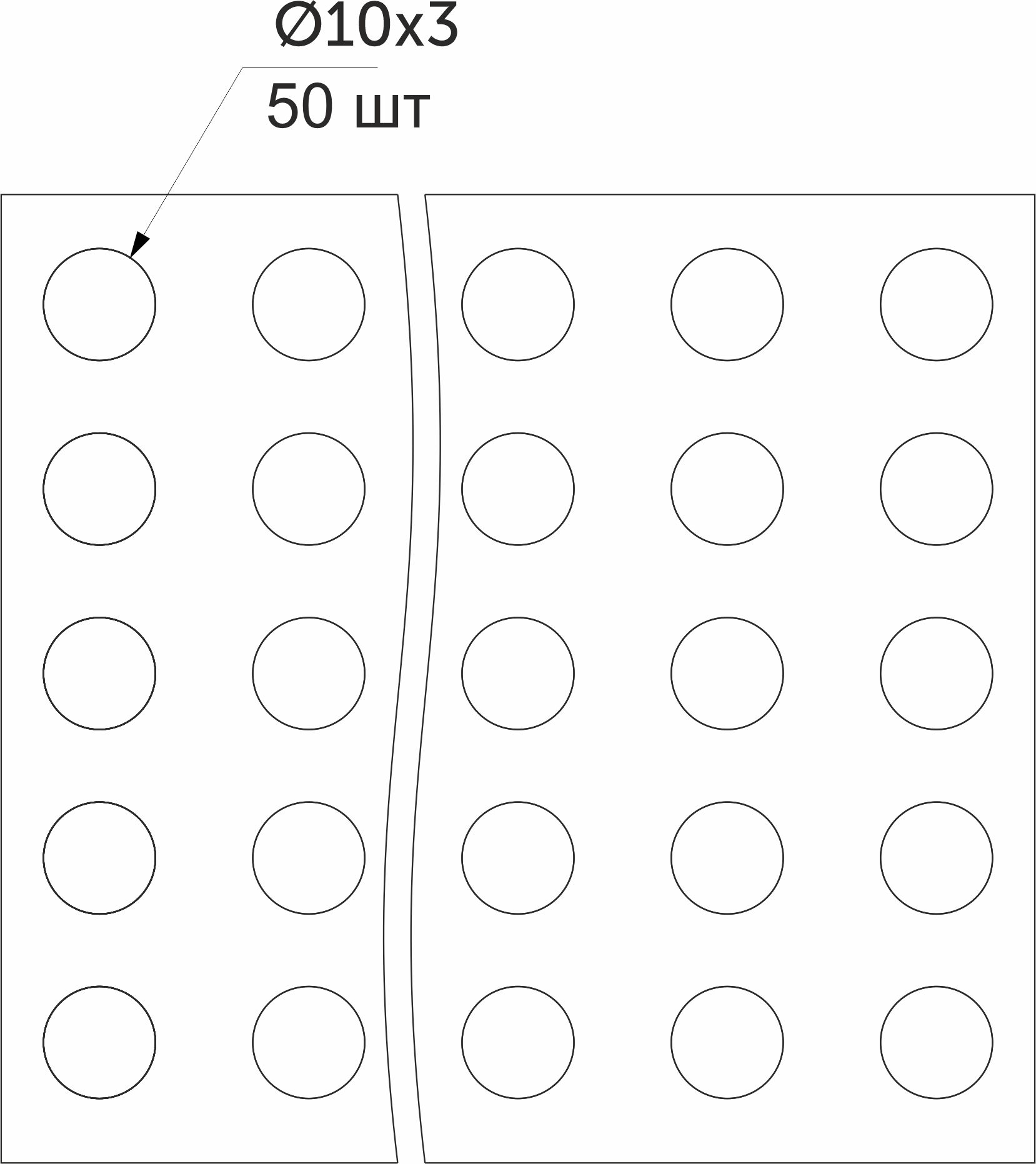 Silicone bumper d10 h=3 AKS (sheet = 50 pcs.) white - Image 2