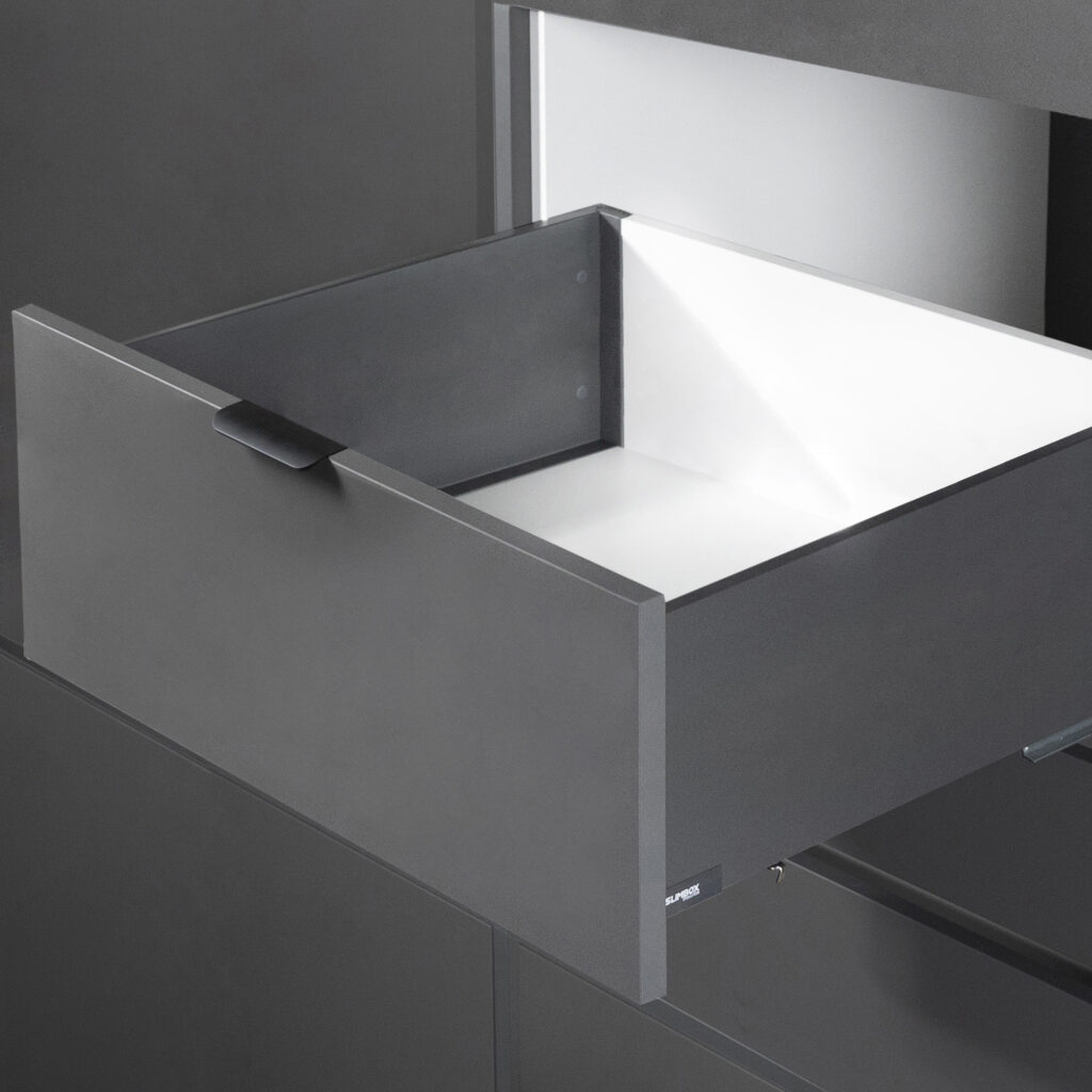 Система ящиков Slimbox Evolution L-450 H=199 графит SOFT CLOSE ДСП16мм