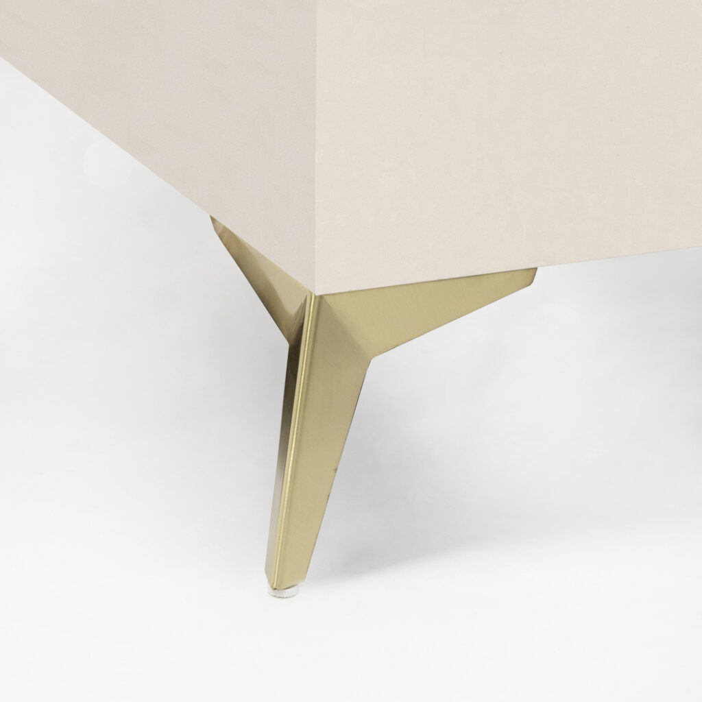 Furniture support meth HELLY h100 corner matte gold AKS