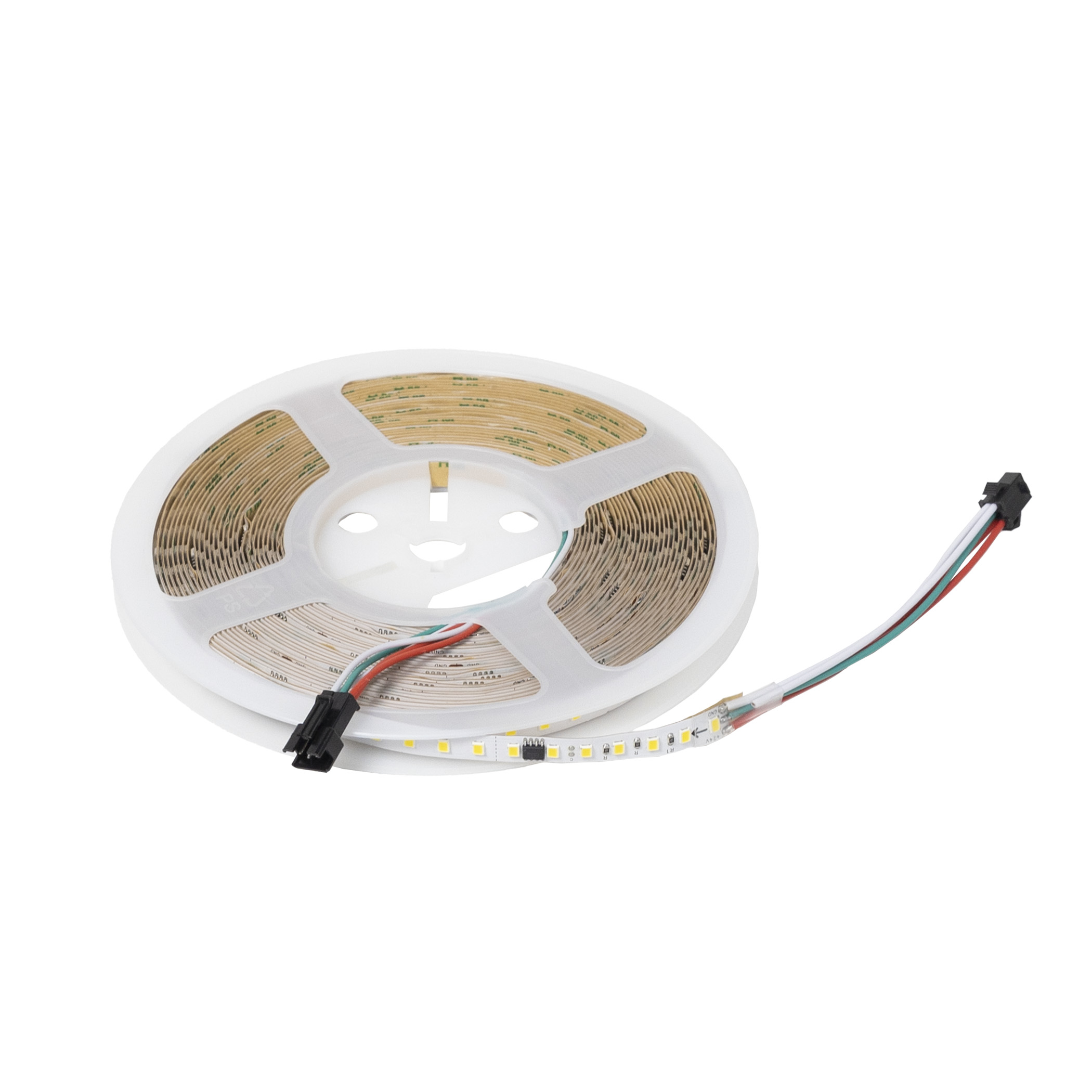 Лента светодиодная SPI ("Бегущий огонь") - 12W/m, 24V, 8мм, 2835, 126 д/м, IP20, холодный белый (6000K) - 10м, AKS - изображение 1